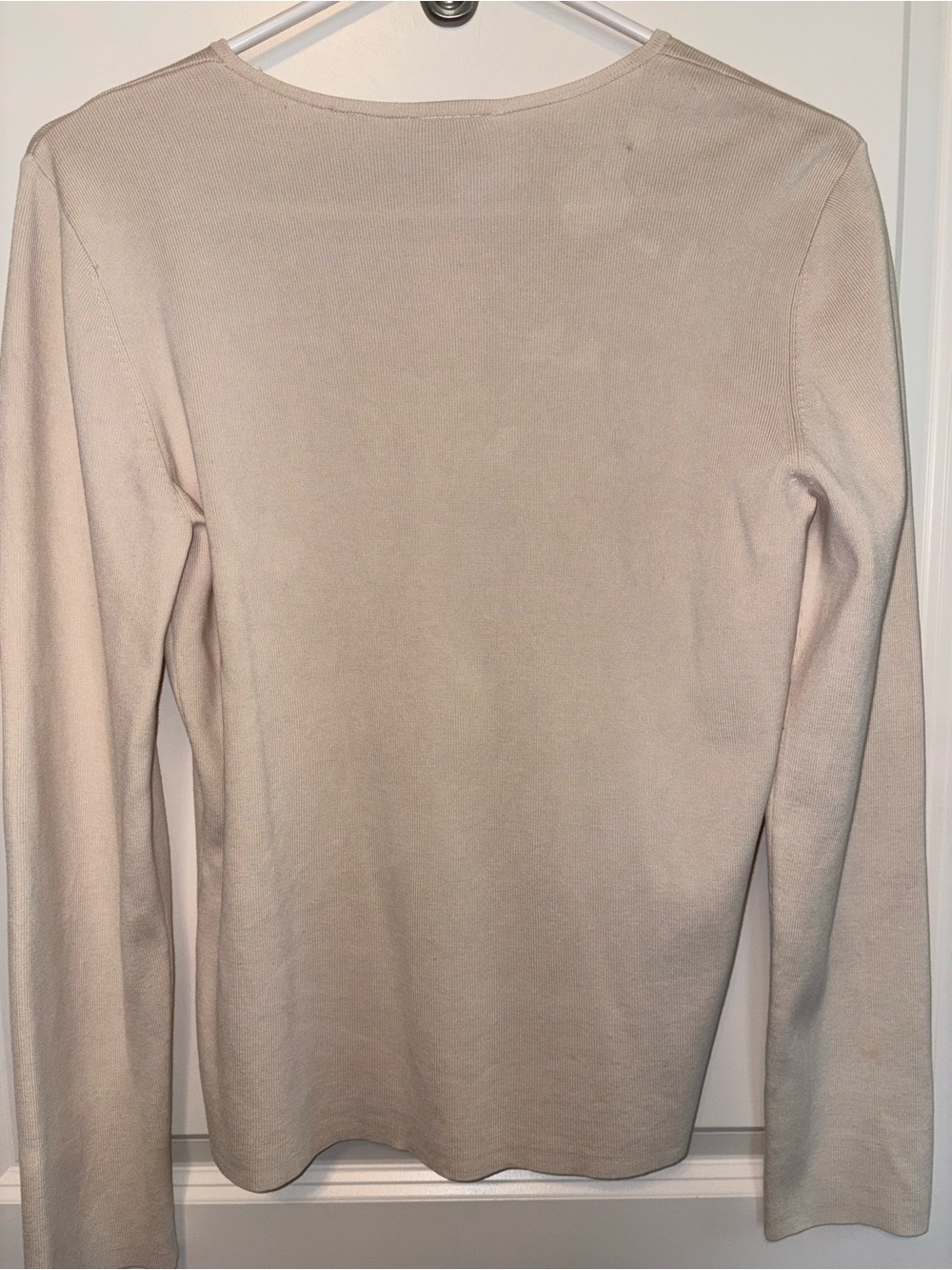 Liz Claiborne Light Cream Zip-Front Long Sleeve Jacket - Picture 2 of 4